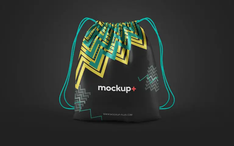 Download Drawstring Bag Free PSD | Mockup+