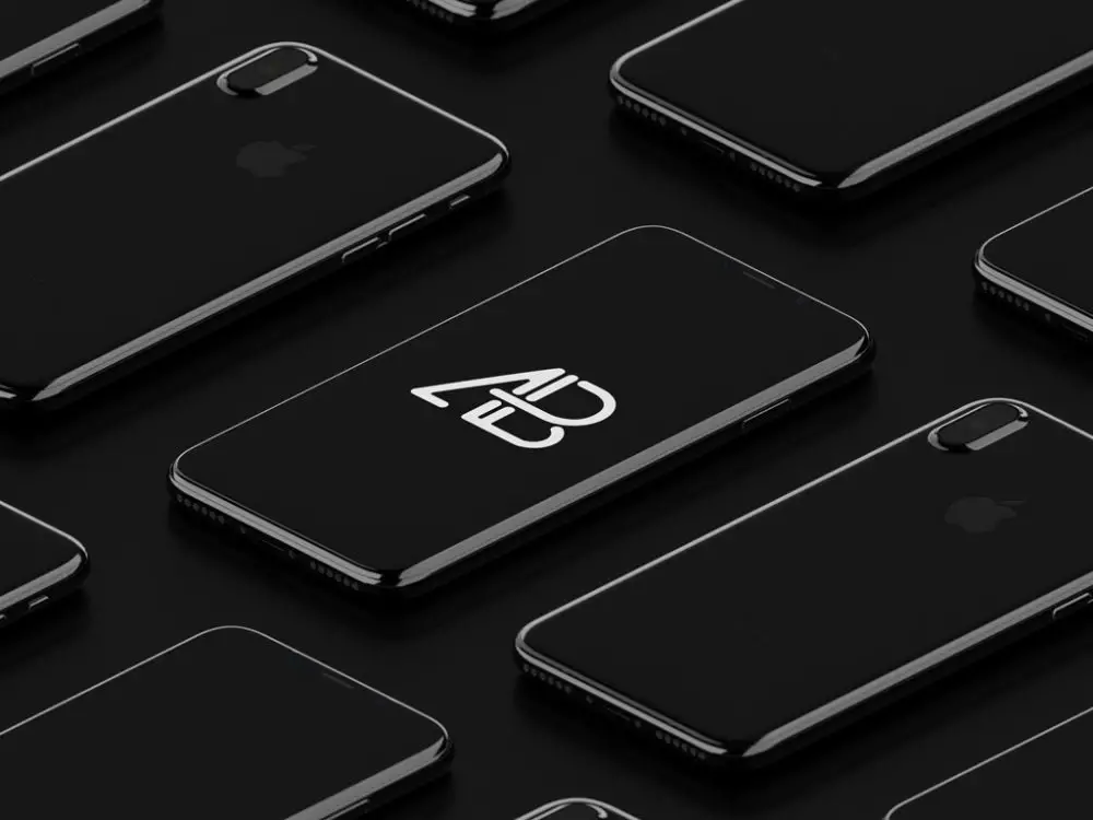 Download Isometric iPhone X Showcase free PSD | Mockup+