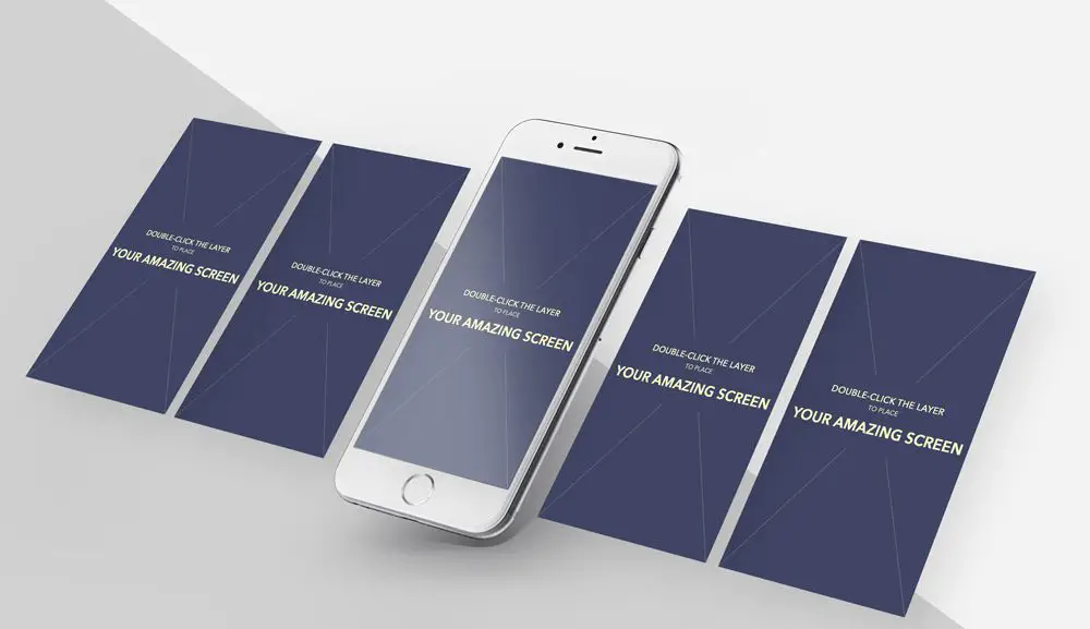 Download Iphone With App Screens Free Psd Mockup