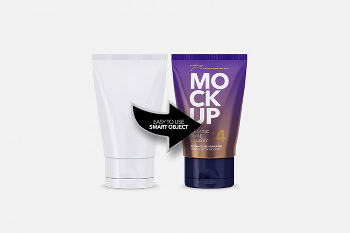 Download Glossy Cosmetics Tube free PSD Mockup | Mockup+