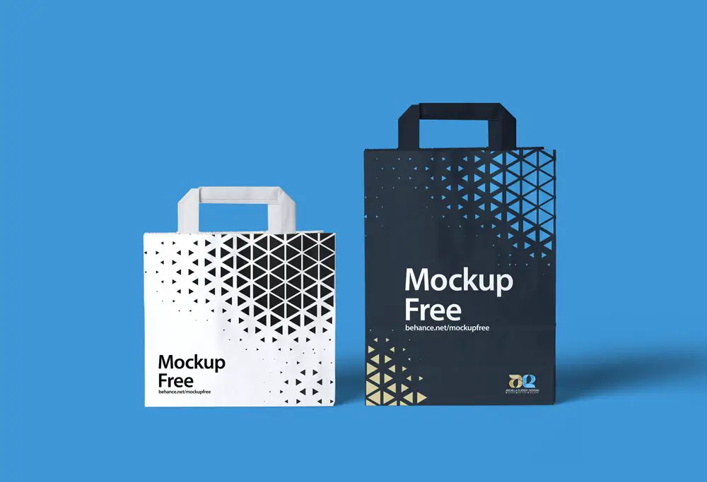 Download Two Paper Bags free PSD Mockup | Mockup+