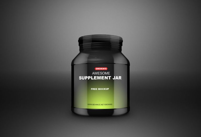 Supplement Jar free PSD Mockup | Mockup+