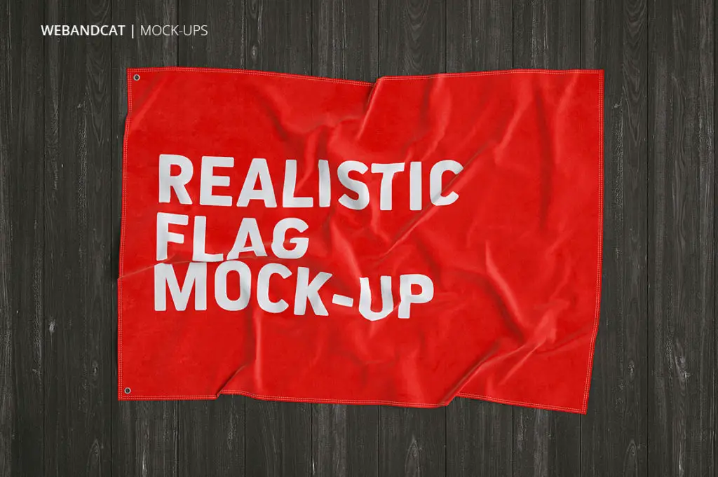 Download Flag Mockup Free - Selective Collection | Mockup+