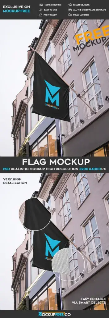 Download Flag Mockup Free Selective Collection Mockup PSD Mockup Templates