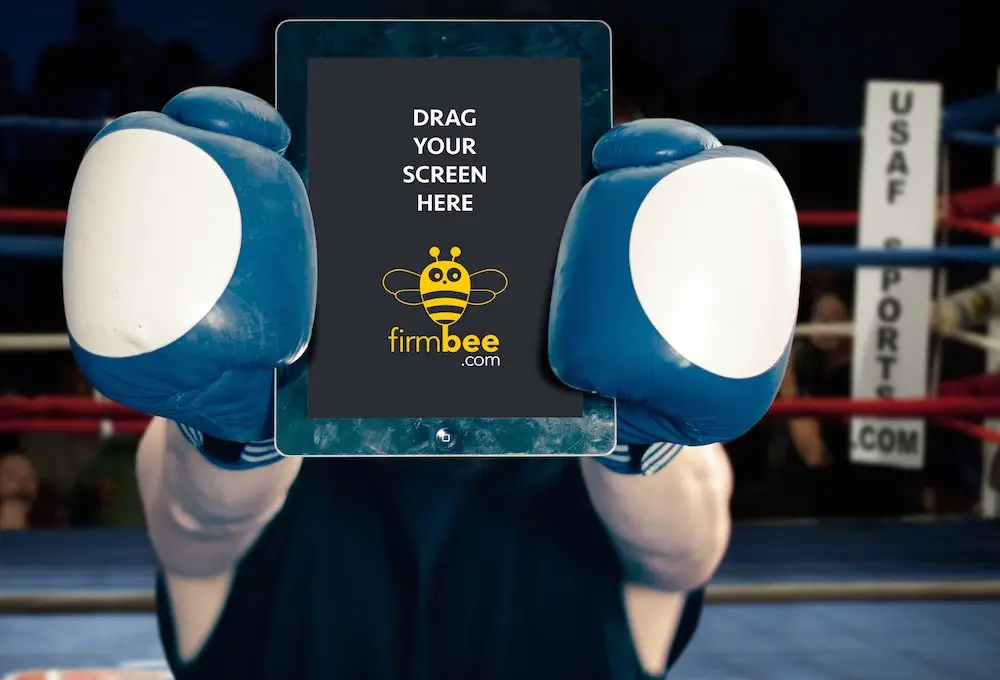 Download A Boxer with iPad Mockup | Mockup+