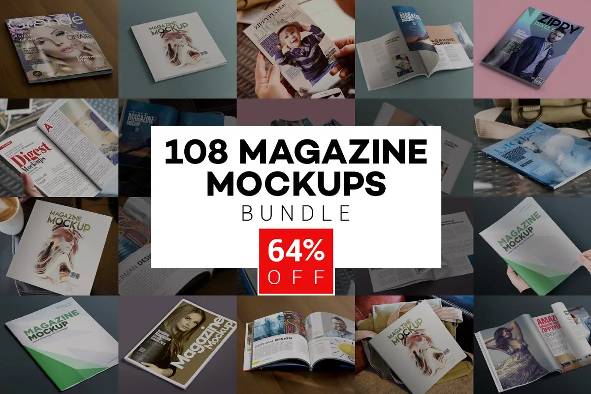 Download Best 20+ Magazine Mockup Bundle | Latest Collection of Free PSD Files