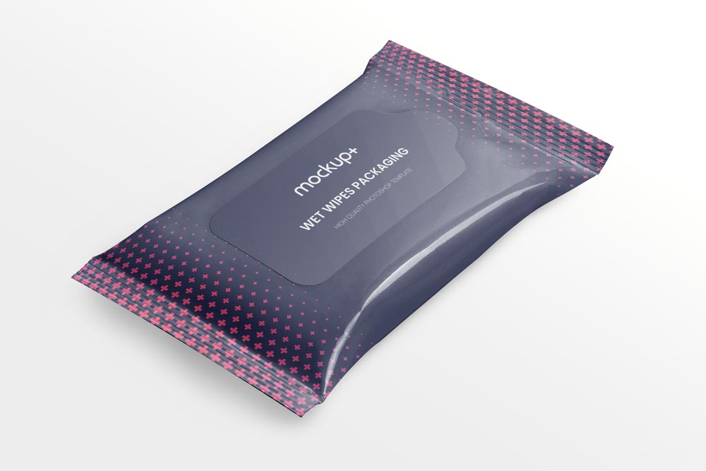 Download Wet Wipes Packaging Mockup Free PSD | Mockup+