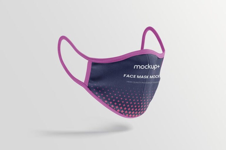 Download Fabric Face Mask Mockup Free PSD | Mockup+
